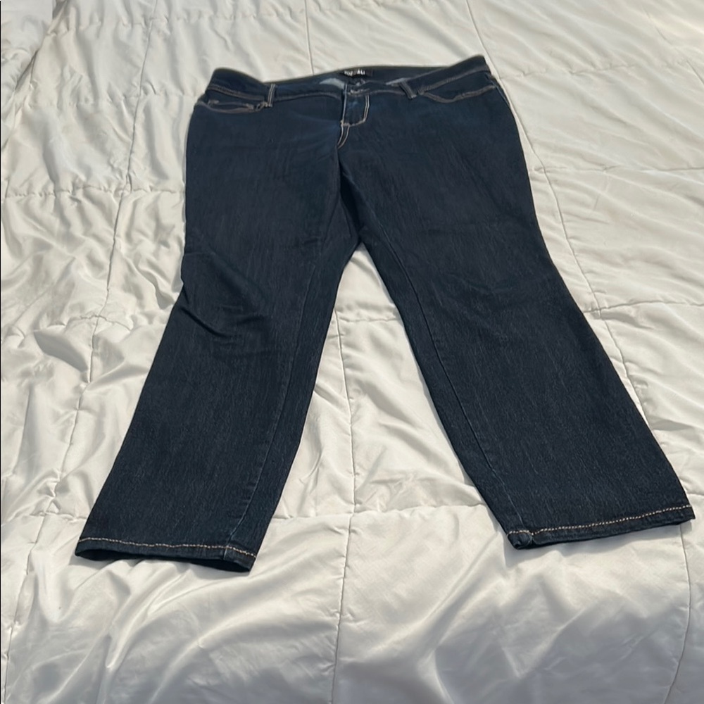 Roz & Ali Women's Skinny Dark Blue Jeans